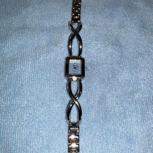 Alex L. Silver Toned Quartz Watch with Lt. Blue Face